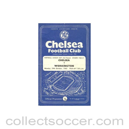 1960 - Chelsea v Workington official programme 24/10/1960