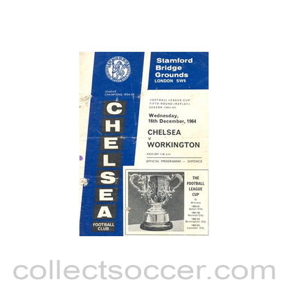 1964 - Chelsea v Workington official programme 16/12/1964 very rare!