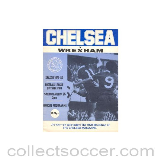 1979 - Chelsea v Wrexham official programme 25/08/1979