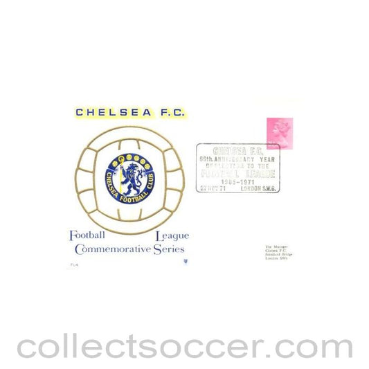 1905 - Chelsea 66th Anniversary Year of Election to the Football League 1905-1971 first day cover 27/11/1971