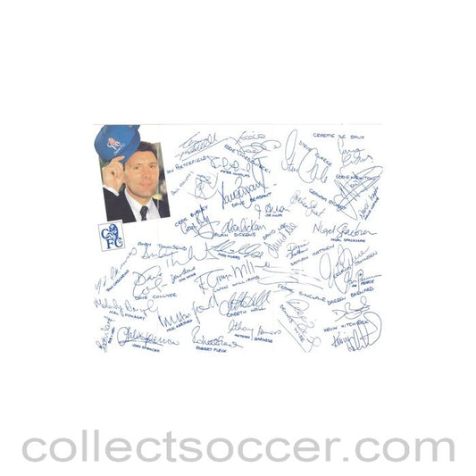 Chelsea Christmas greetings card with facsimile signatures of all footballers