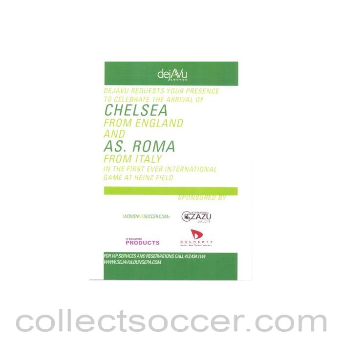 To celebrate the arrival of Chelsea and Roma at Heinz Field stadium USA large flyer