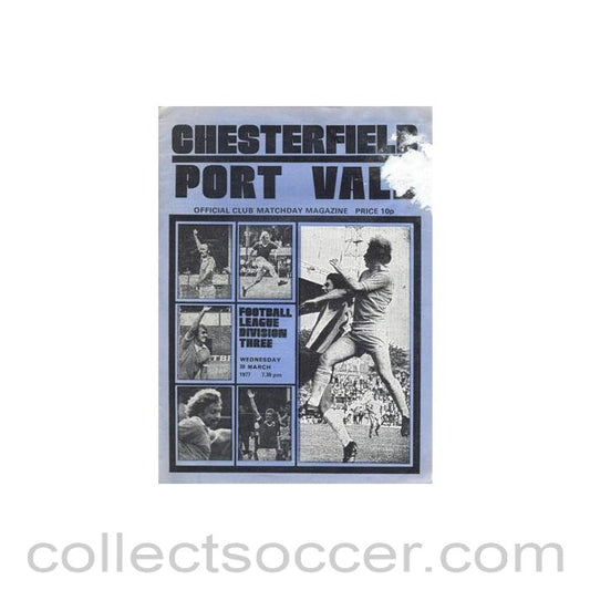 1977 - Chesterfield v Port Vale official programme 30/03/1977 Football League