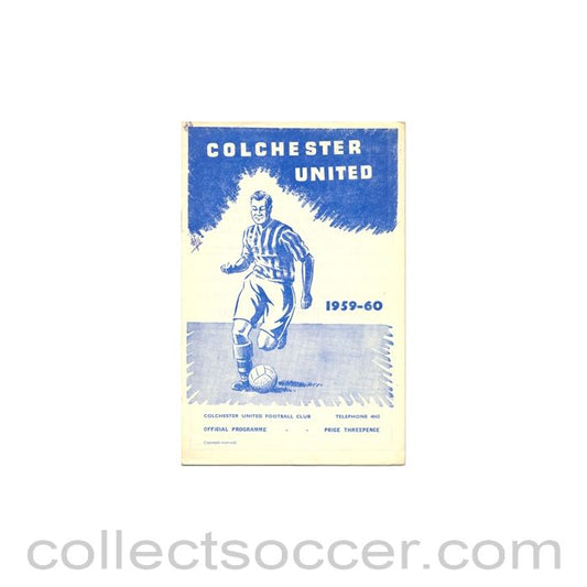 1960 - Colchester United v Sothampton official programme 16/01/1960