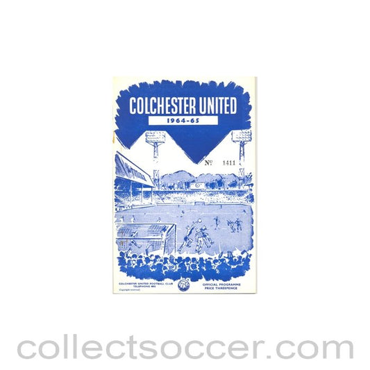 1964 - Colchester United v Oldham Athletic official programme 26/09/1964