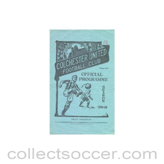 1950 - Colchester v Chelsea official programme 25/02/1950