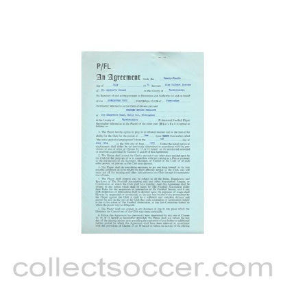 1974 - Contract For Hire of a Player between Birmingham City F.C. and Stephen Edward Phillips of 24/07/1974