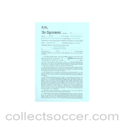 1980 - Contract For Hire of a Player between Birmingham City F.C. and Trevor Charles Dark of 24/10/1980