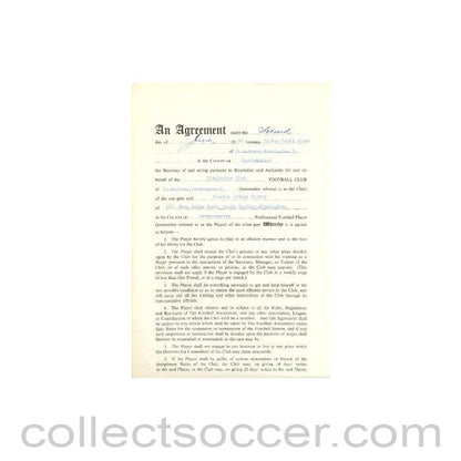 1960 - Contract For Hire of a Player between Birmingham City F.C. and Winston Arthur Foster of 02/06/1960