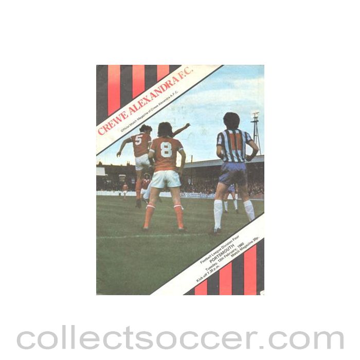 1980 - Crewe Alexandra v Portsmouth official programme 12/02/1980 Football League