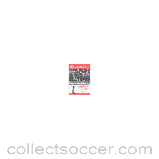 1995 - Crusaders v Silkeborg official programme 08/08/1995 UEFA Cup