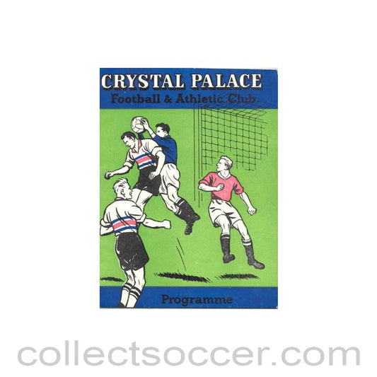 1961 - Crystal Palace v Northampton Town official programme 06/09/1961