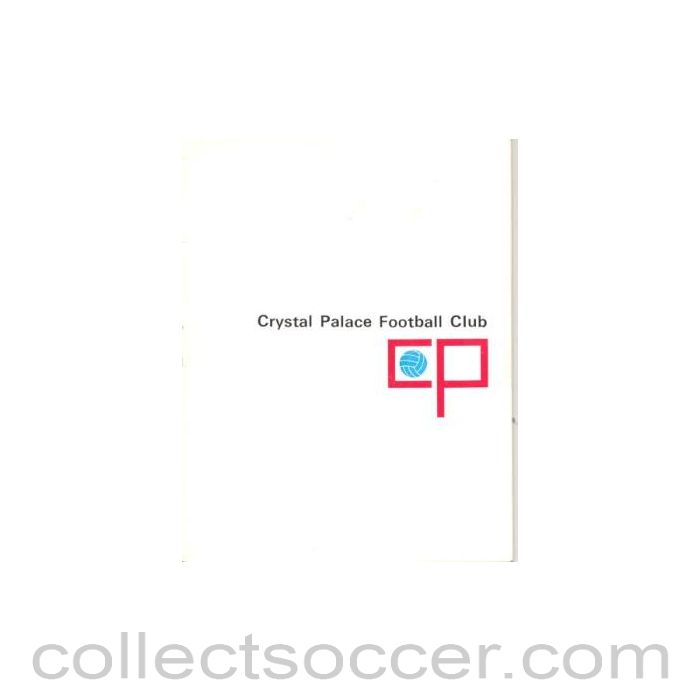 1968 - Crystal Palace v Carlisle United official programme 23/03/1968