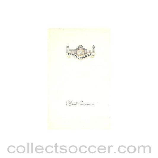 1969 - Crystal Palace v Blackpool official programme 25/01/1969