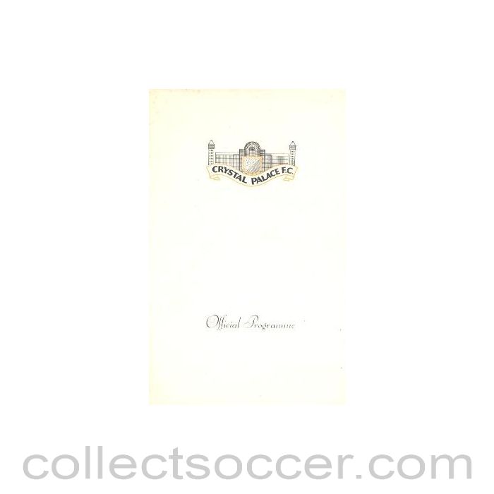 1969 - Crystal Palace v Cardiff City official programme 01/03/1969