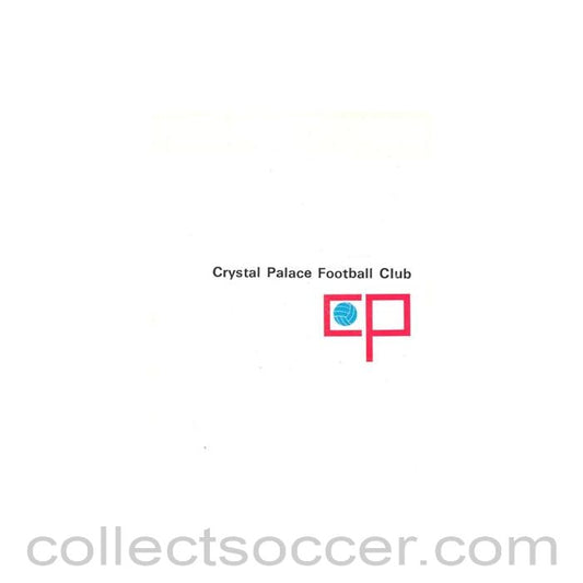 1967 - Crystal Palace v Queen's Park Rangers official programme 30/09/1967