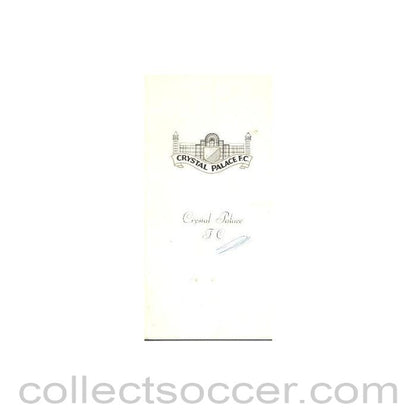 1970 - Crystal Palace v Arsenal official programme 28/10/1970 Football League