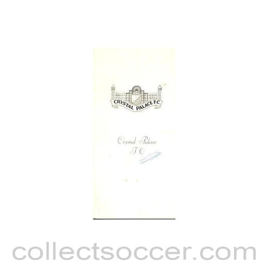 1970 - Crystal Palace v Arsenal official programme 28/10/1970 Football League