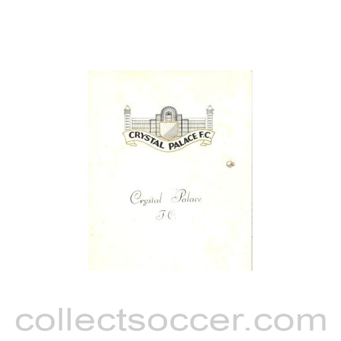 1966 - Crystal Palace v Bristol City official programme 31/08/1966