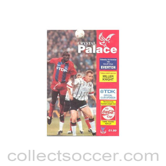 1993 - Crystal Palace v Everton official programme 10/11/1993