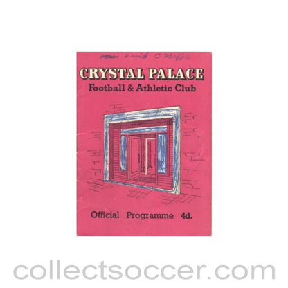 1959 - Crystal Palace v Exeter official programme 04/04/1959