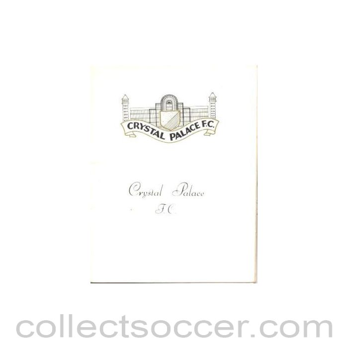 1962 - Crystal Palace v Halifax Town official programme 18/08/1962