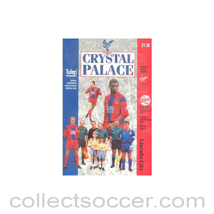 1992 - Crystal Palace v Lincoln City official programme 22/09/1992