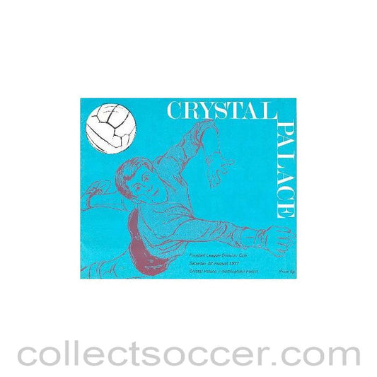 1971 - Crystal Palace v Nottingham Forest official programme 28/08/1971 Football League