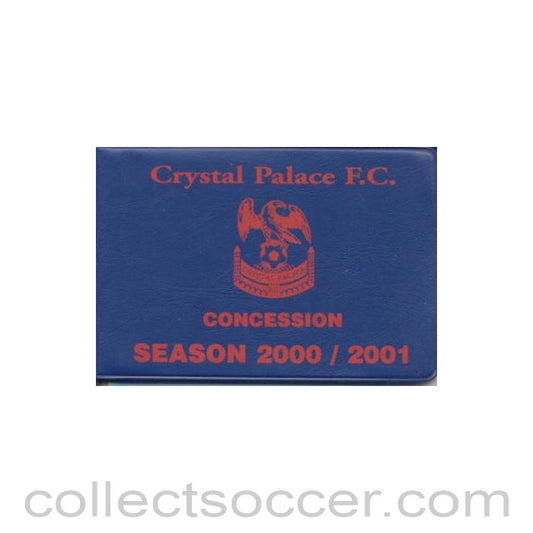 2000 - Crystal Palace season Ticket 2000-2001