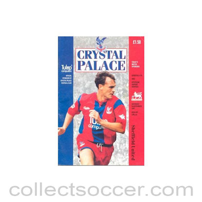 1992 - Crystal Palace v Sheffield United official programme 05/12/1992