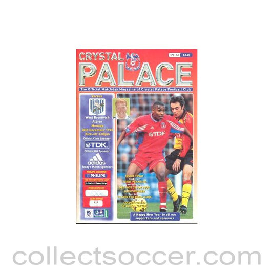 1998 - Crystal Palace v West Bromwich Albion official programme 28/12/1998