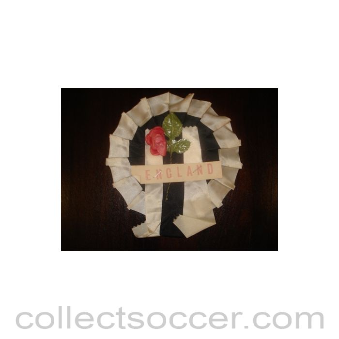 1966 World Cup England Vintage Rosette with rose