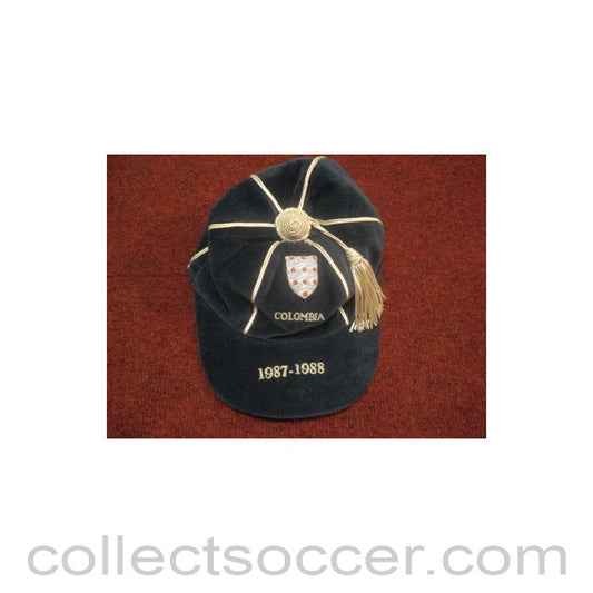 1987 - 1988 England Players Cap awarded against Colombia