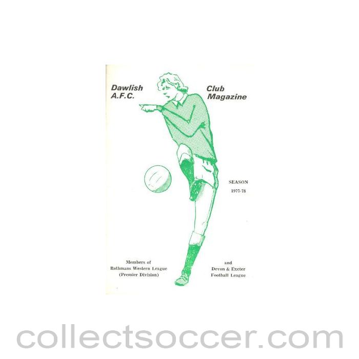 1977 - Dawlish Club Magazine Season 1977-1978