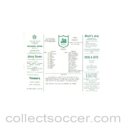 1974 - Dawlish Town vChelsea XI official programme 06/08/1974