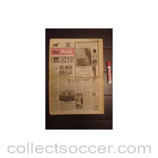 1972 - Derby County v Arsenal official Ram newspaper-like programme 26/02/1972
