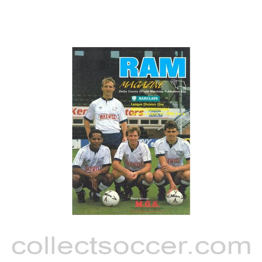 1988 - Derby County v Middlesbrough official programme 27/08/1988 Football League