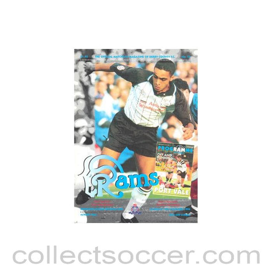 1994 - Derby County v Port Vale official programme 19/11/1994 Football League