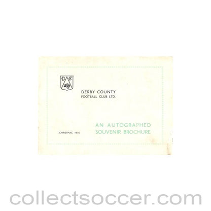1946 - Derby County - an autographed souvenir brochure Christmas 1946 very rare