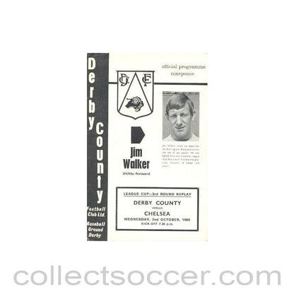 1968 - Derby County vChelsea official programme 02/10/1968