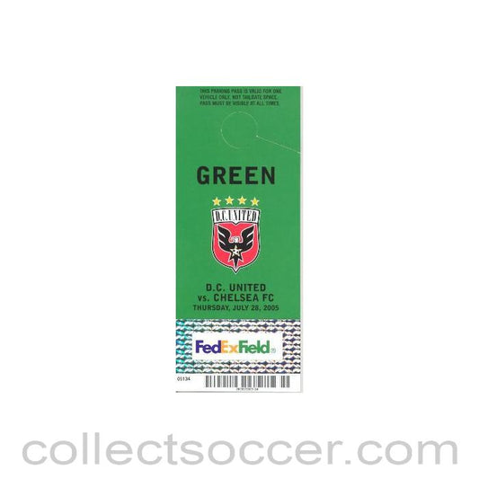 2005 - DC United v Chelsea parking pass 28/07/2005