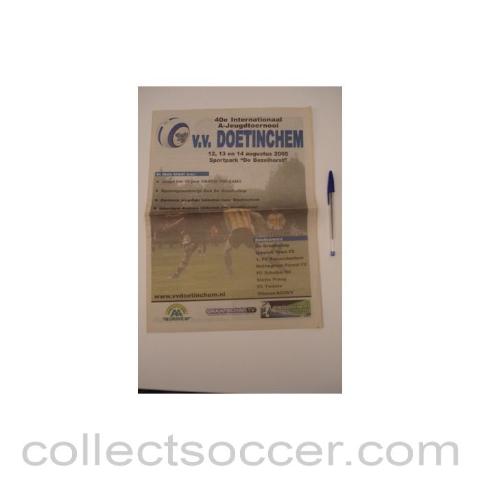 2005 - Doetinchem Youth Tournament 2005 official newspaprt-like programme