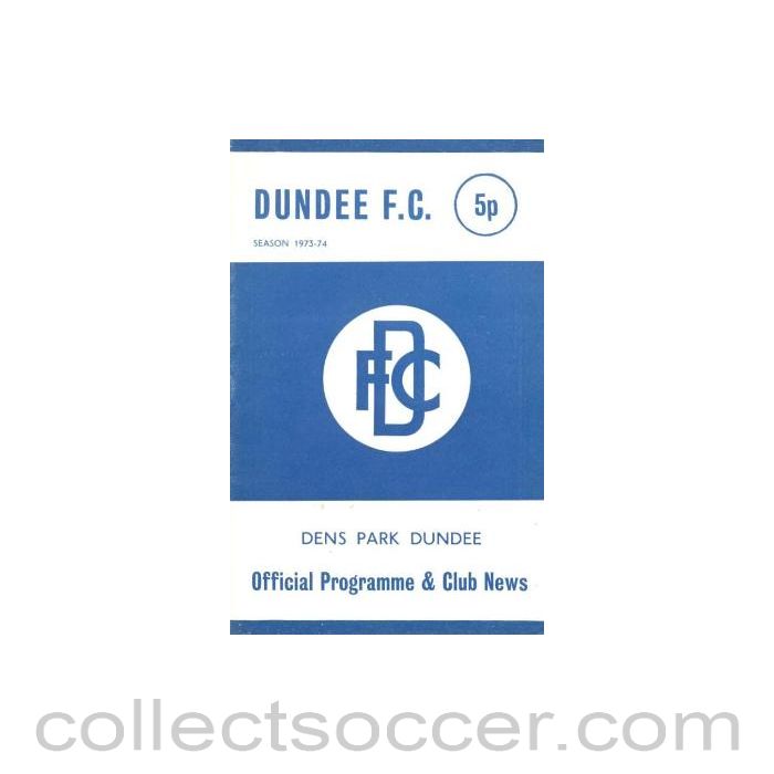 1974 - Dundee v Aberdeen official programme 01/01/1974 Scottish League