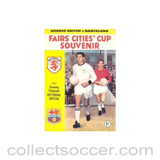 1966 - Dundee United v Barcelona official programme 1966 Inter Cities Fairs Cup