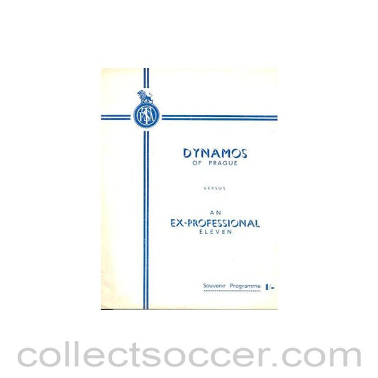 Dynamo Prague v Ex-Professional XI official programme
