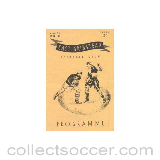 1953 - East Grinstead v Chelsea 'A' official programme 22/04/1953 the Richards Charity Cup Final