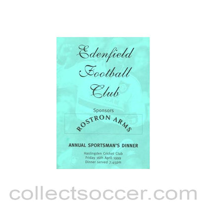 1999 - Edenfield FC Annual Sportsman's Dinner at Haslingden Cricket Club 16/04/1999