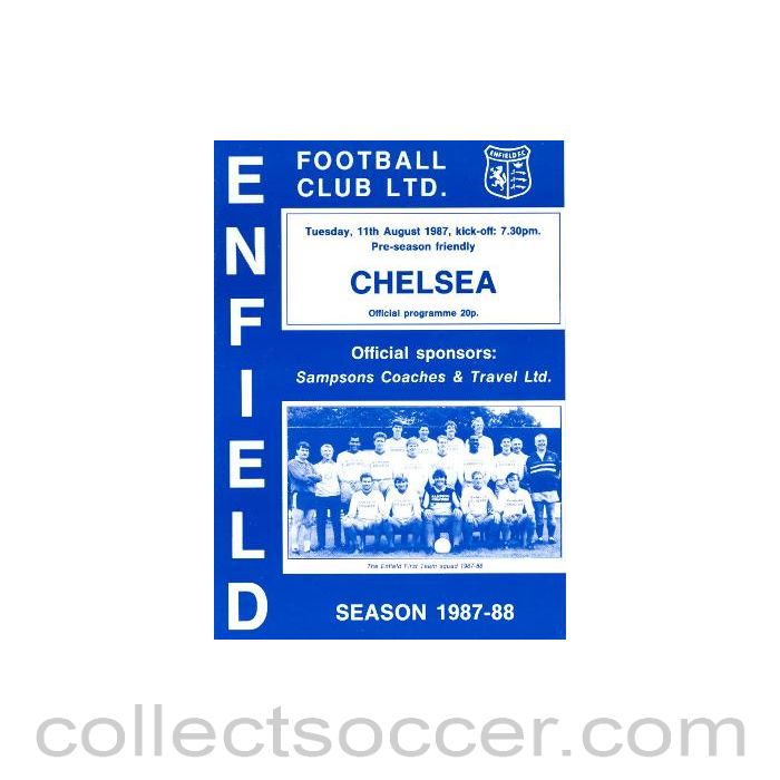 1987 - Enfield vChelsea official programme 11/08/1987