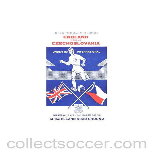 1965 England v Czechoslovakia official programme 07/04/1965