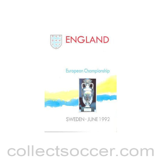 1992 European Championship England  in Sweden VIP programme